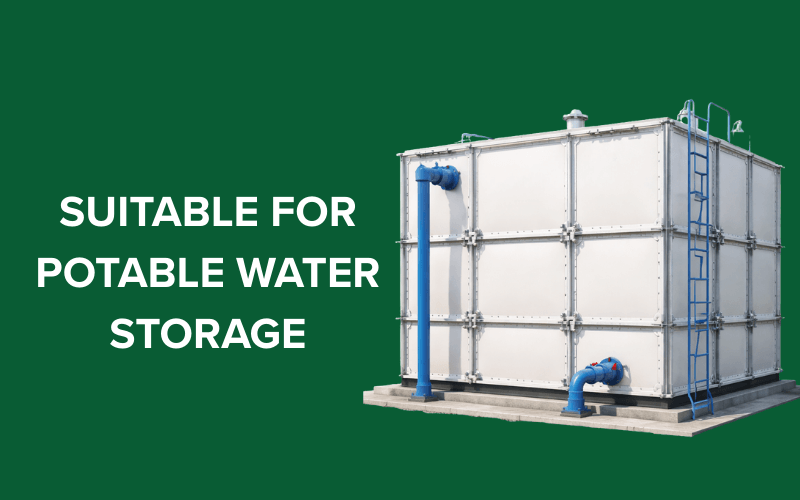 Suitable for potable water storage