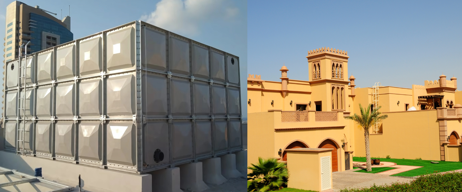 grp water tanks for villas